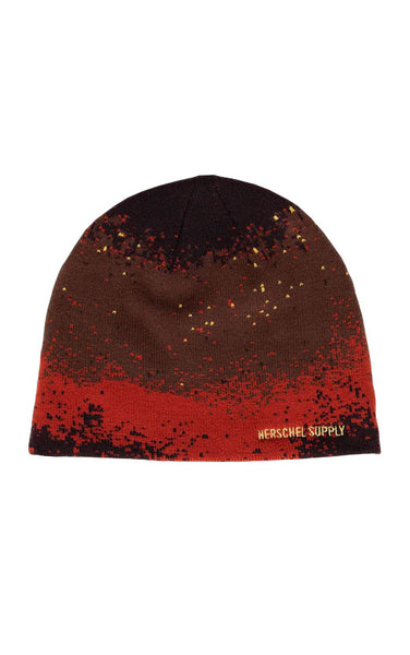 Skullcap Graphic Pixel Spray in Downtown Brown