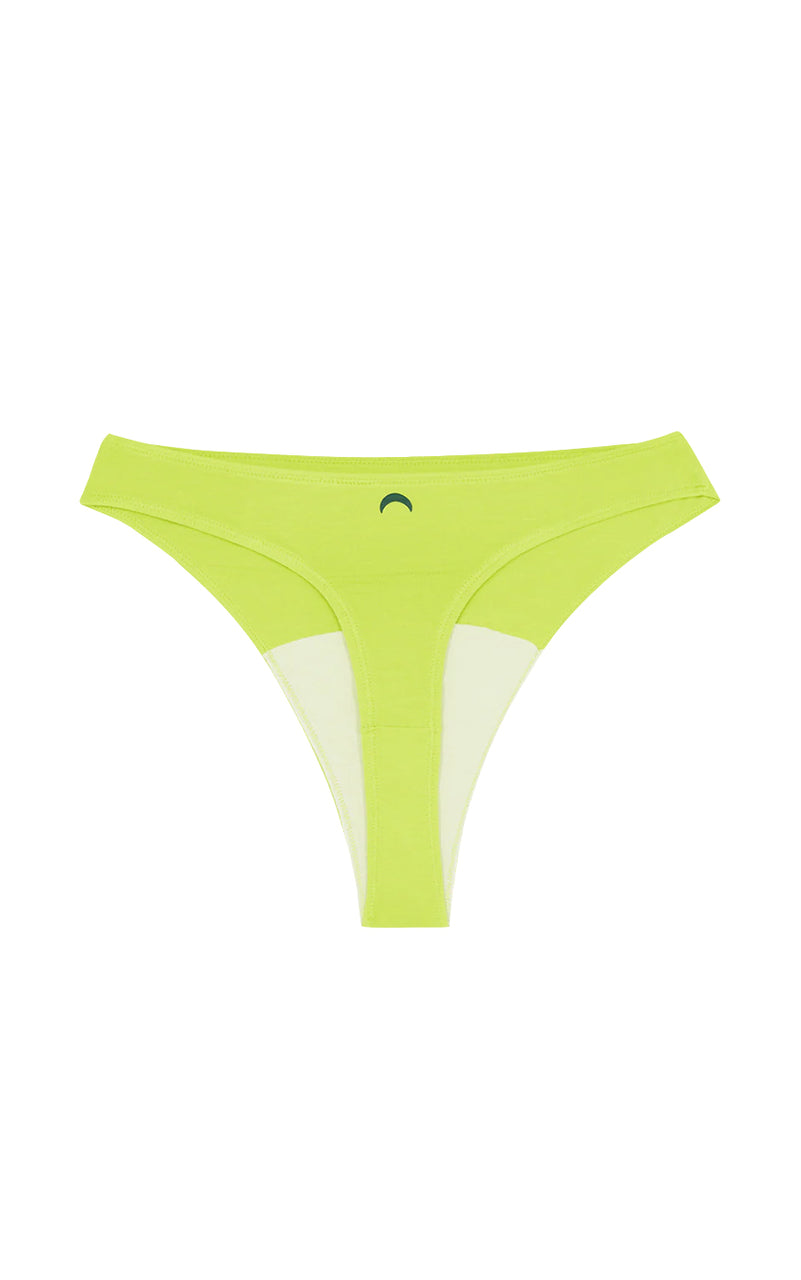 High Rise Thong Undies in Lime Punch