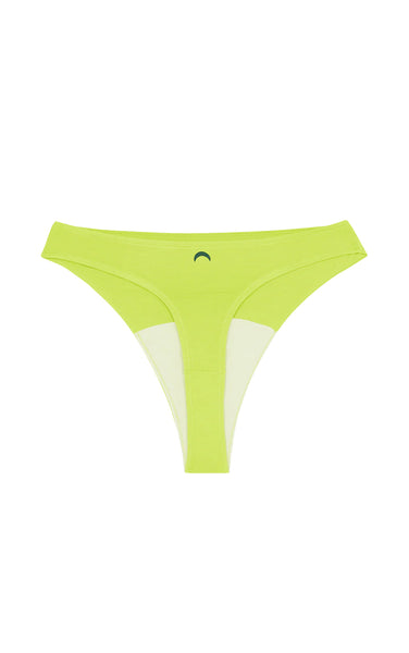High Rise Thong Undies in Lime Punch