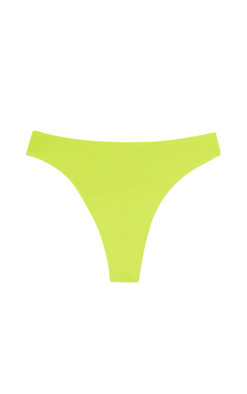 High Rise Thong Undies in Lime Punch