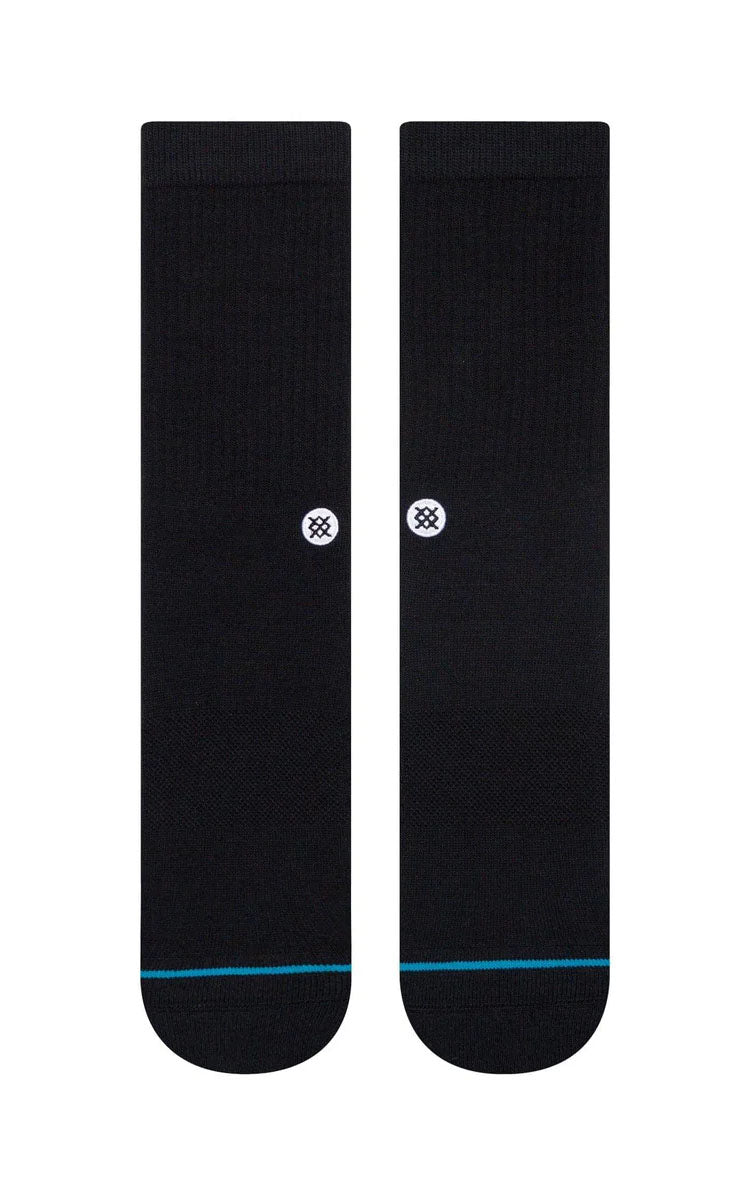 Icon Crew Socks in Black