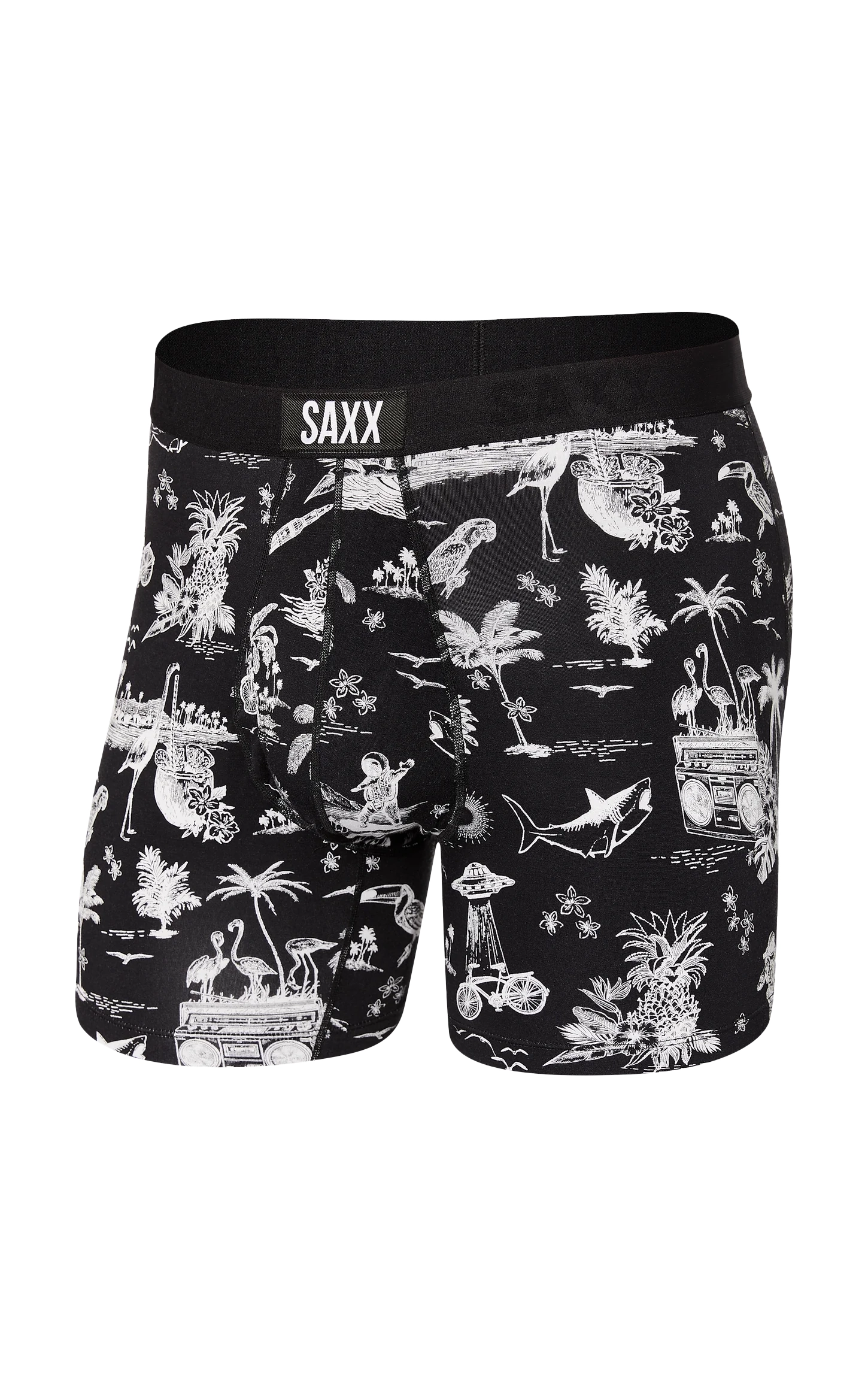 Ultra Boxer Brief Relax Fit in Black Astro Surf and Turf