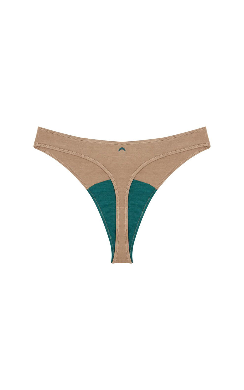 High Rise Thong Undies in Tan