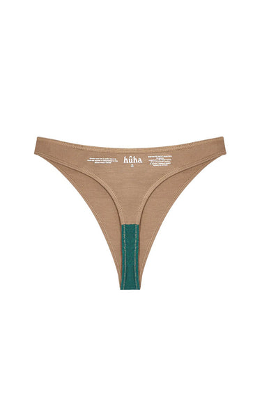 High Rise Thong Undies in Tan