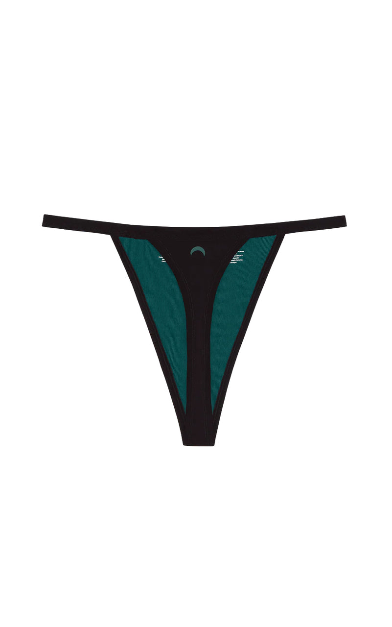 High Rise String Thong Undies in Black