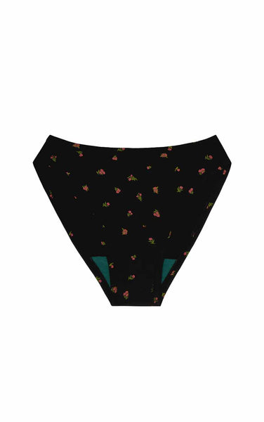 High Rise Bikini Undies in Midnight Rose