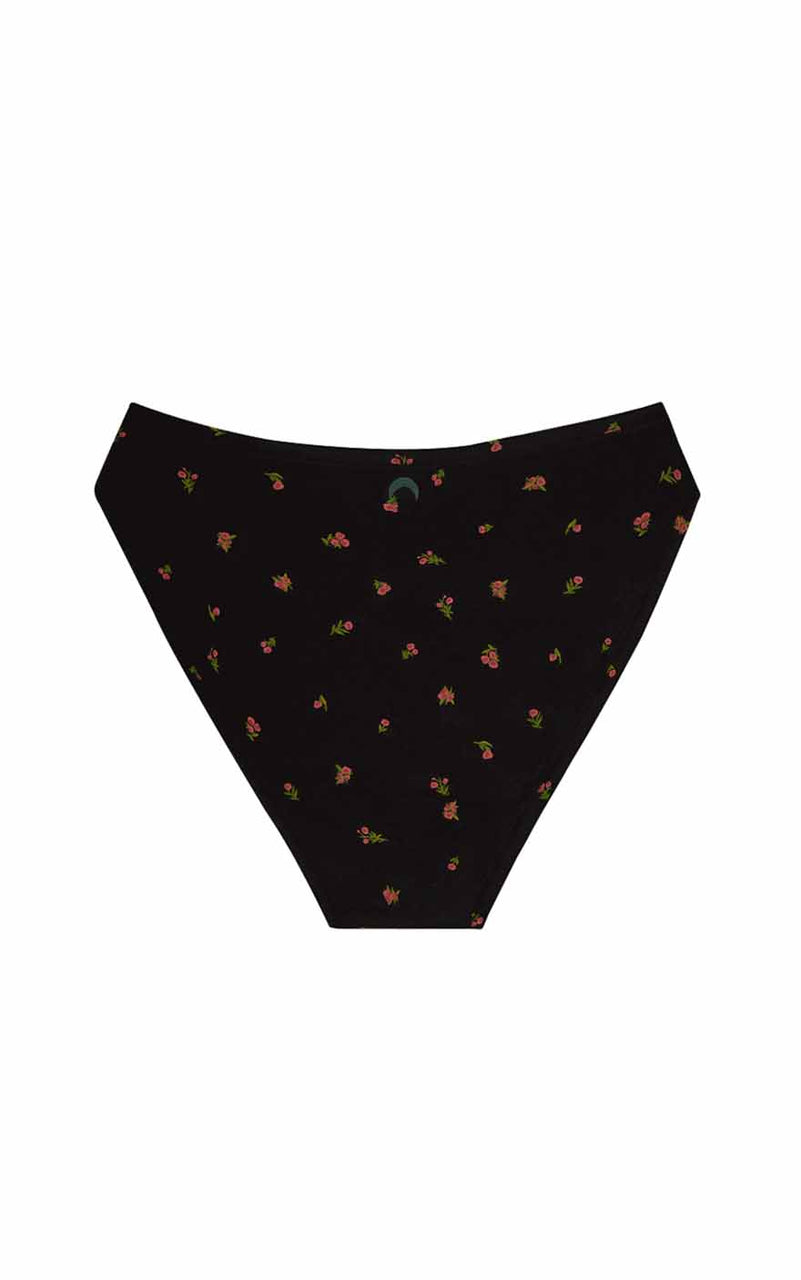 High Rise Bikini Undies in Midnight Rose