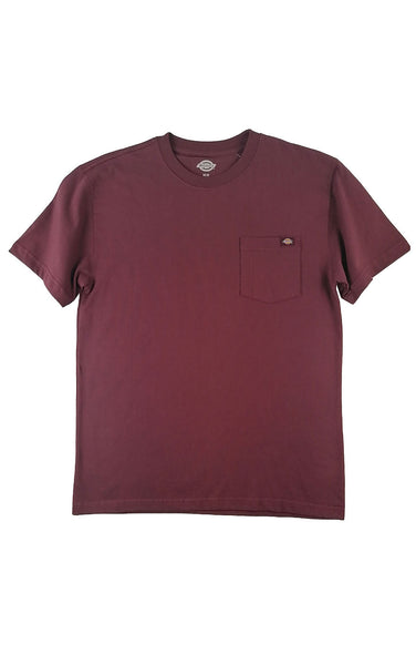 Short Sleeve Heavyweight Pocket Tee Burgundy