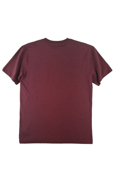 Short Sleeve Heavyweight Pocket Tee Burgundy