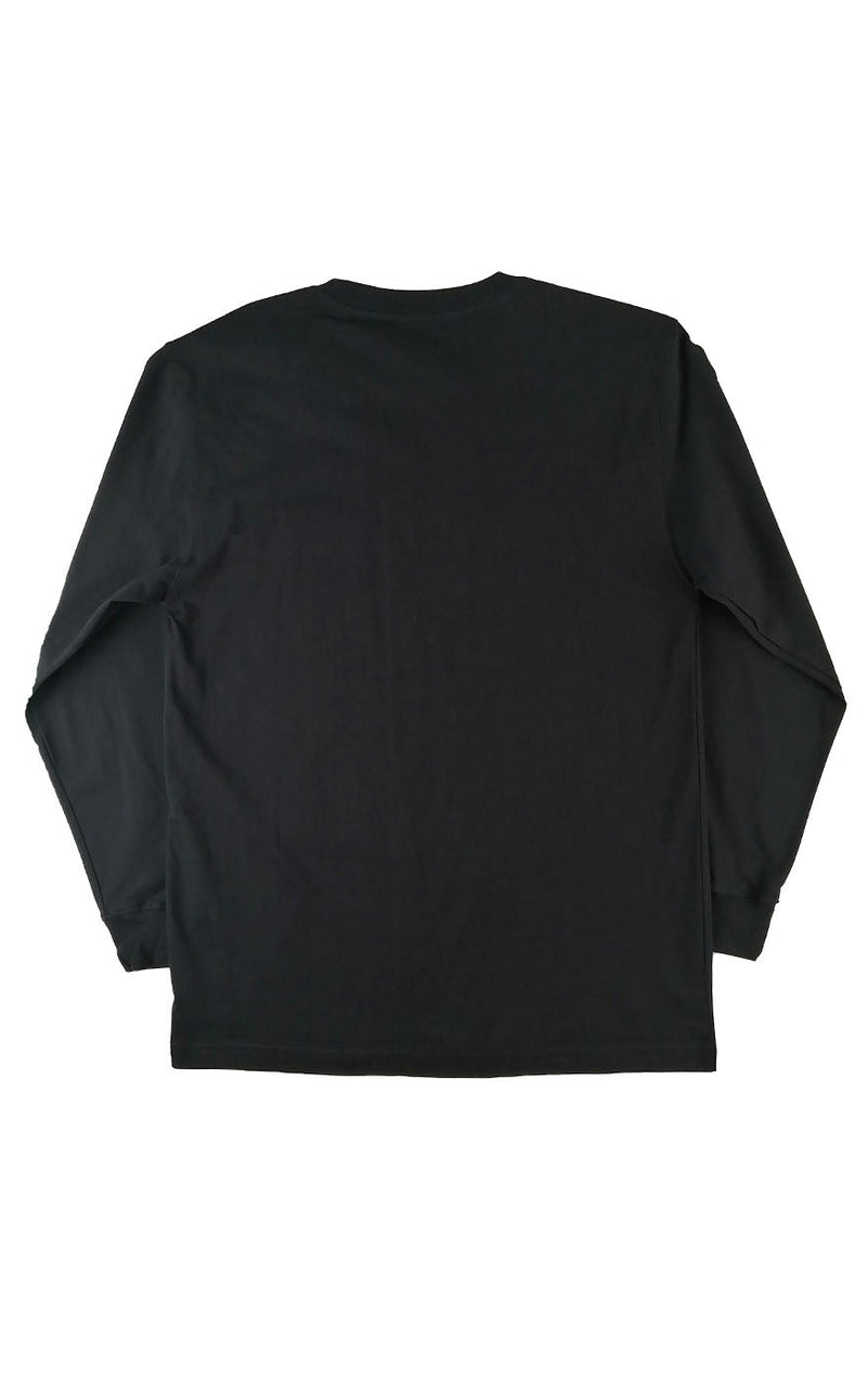 Long Sleeve Heavyweight Pocket Tee in Black