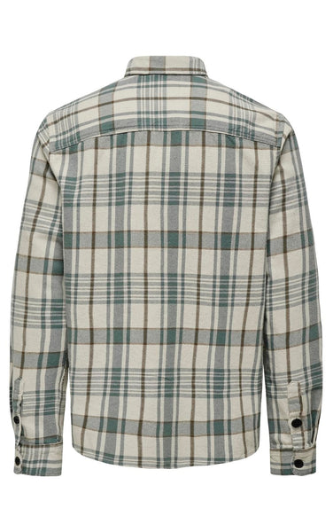 Milo Check Over Shirt in Moonstruck Check