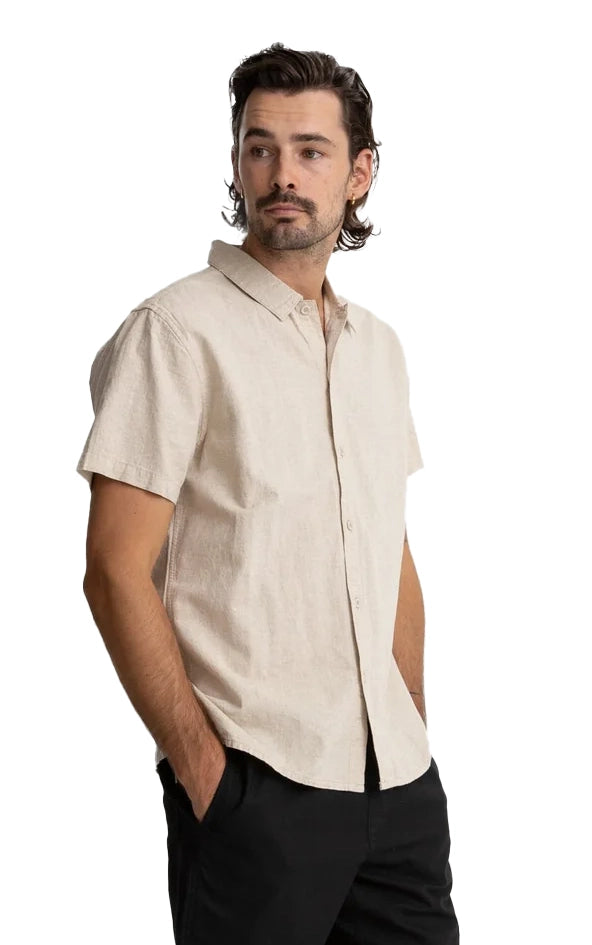 Classic Linen SS Shirt in Sand