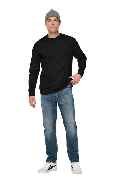 Fred Life Relax Long Sleeve Tee in Black