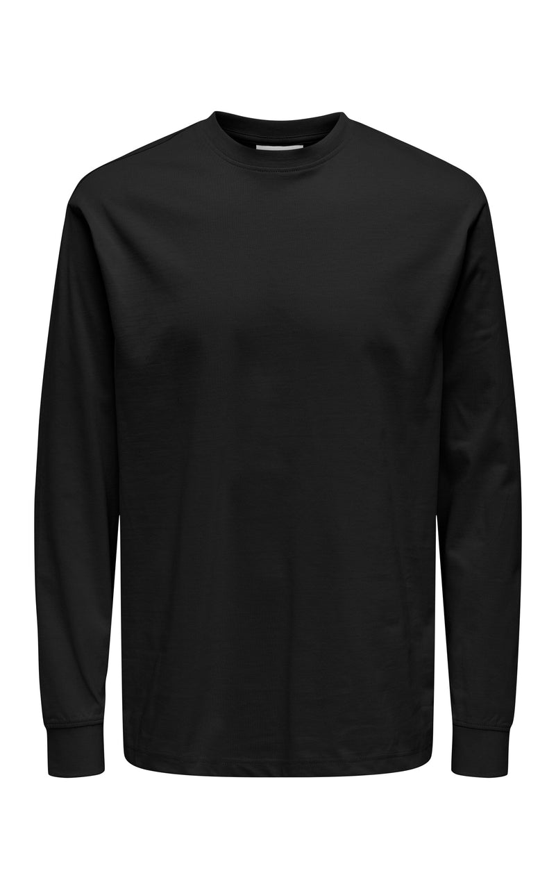 Fred Life Relax Long Sleeve Tee in Black