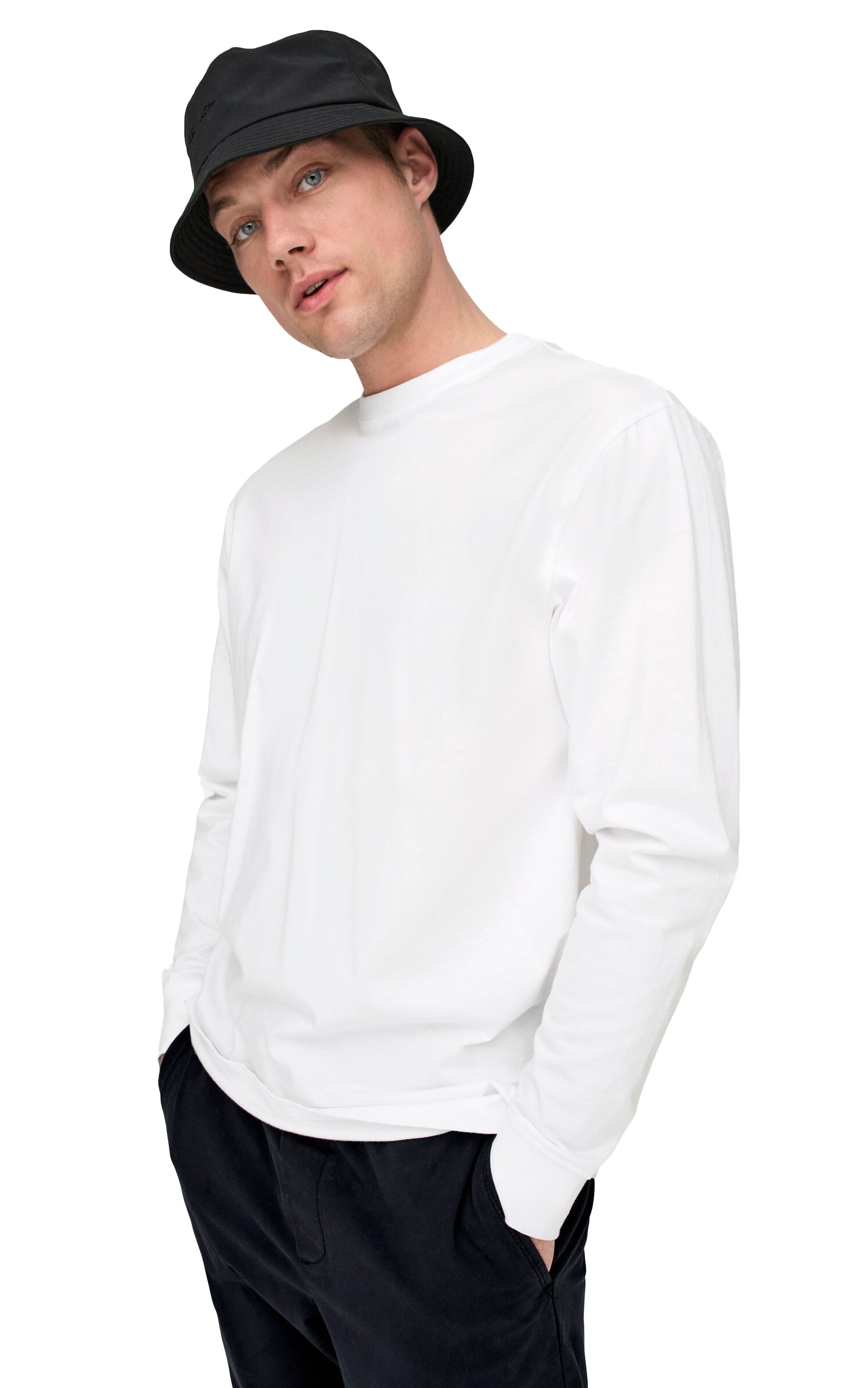 Fred Life Relax Long Sleeve Tee in White