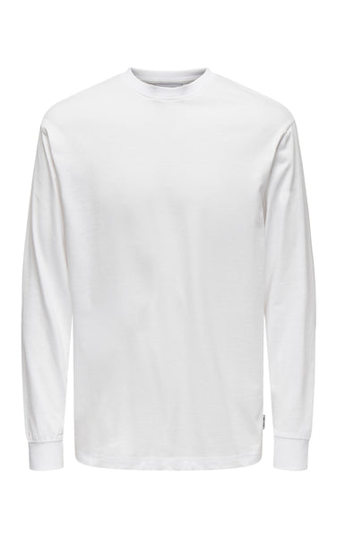 Fred Life Relax Long Sleeve Tee in White