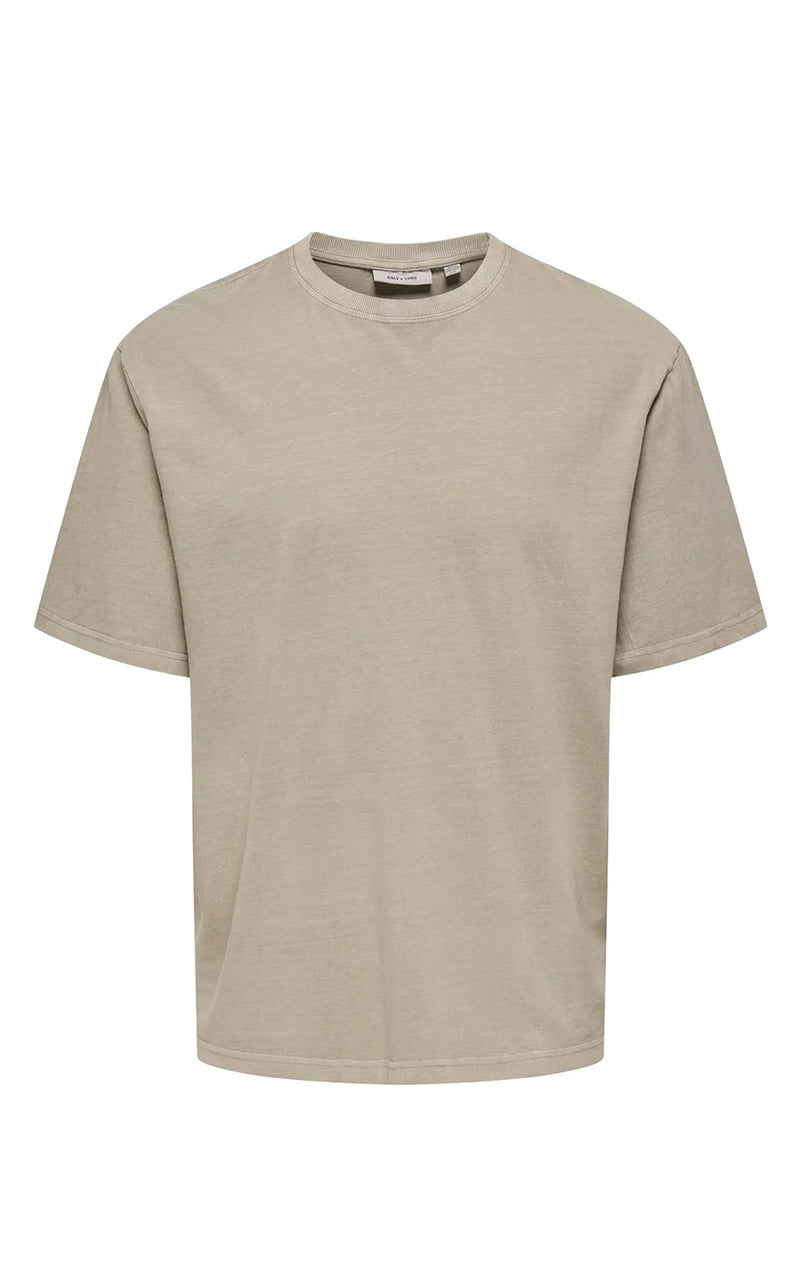 Distress Relaxed Short Sleeve Tee in String