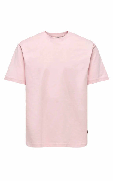 Fred Organic Relaxed Short Sleeve Tee in Veiled Pink