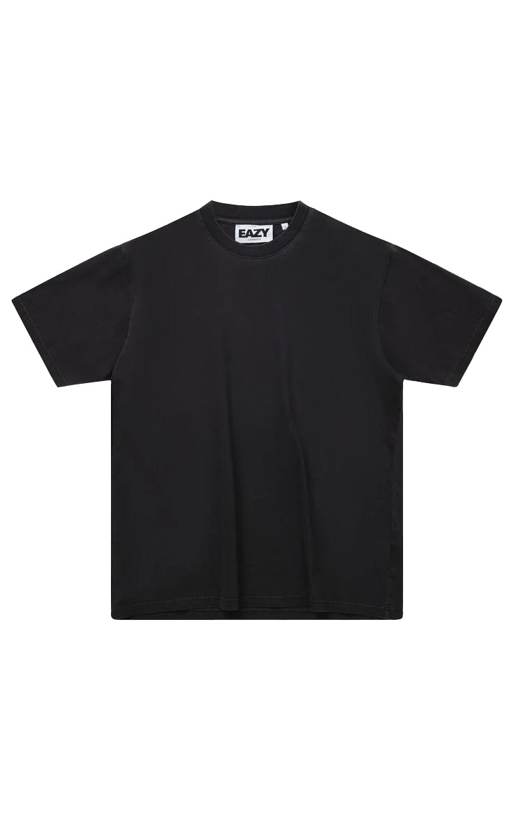 Vintage Stonewash Garment Dye Tee in Black