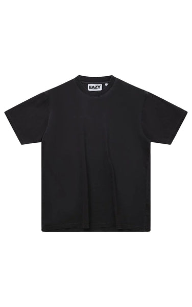 Vintage Stonewash Garment Dye Tee in Black