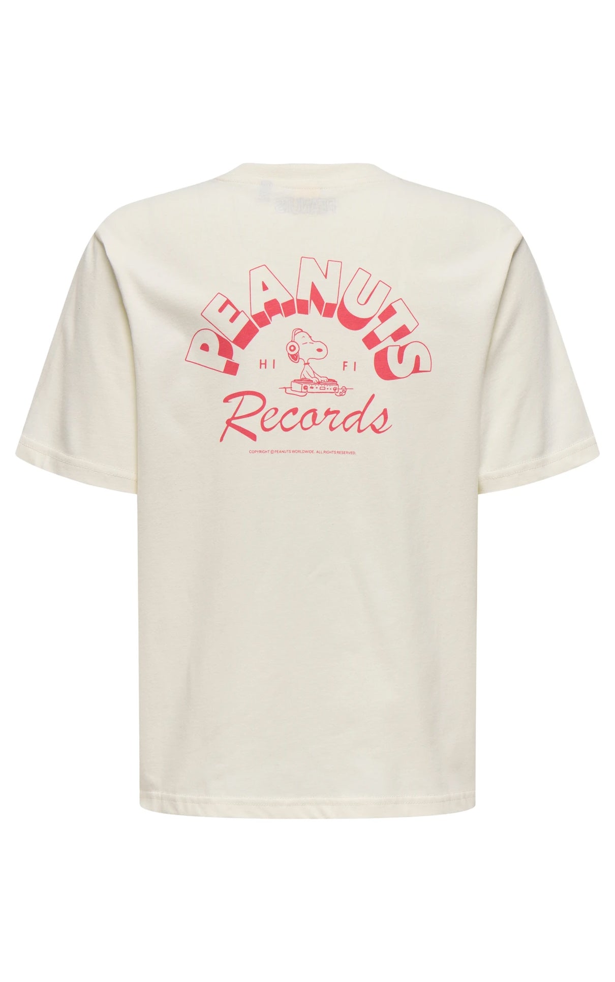 Peanuts Oversize Graphic Short Sleeve Tee in Egret