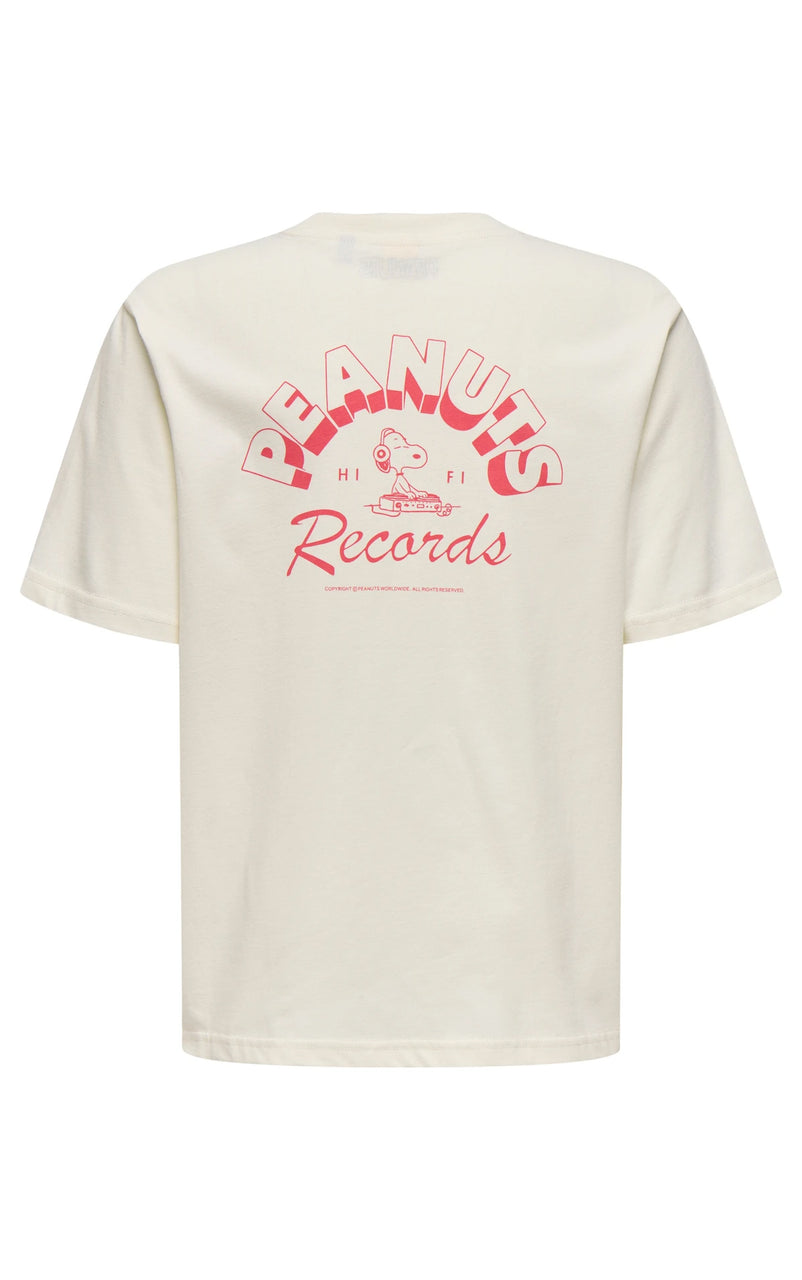 Peanuts Oversize Graphic Short Sleeve Tee in Egret