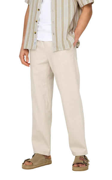 Sinus Loose Linen Pant in Silver Lining