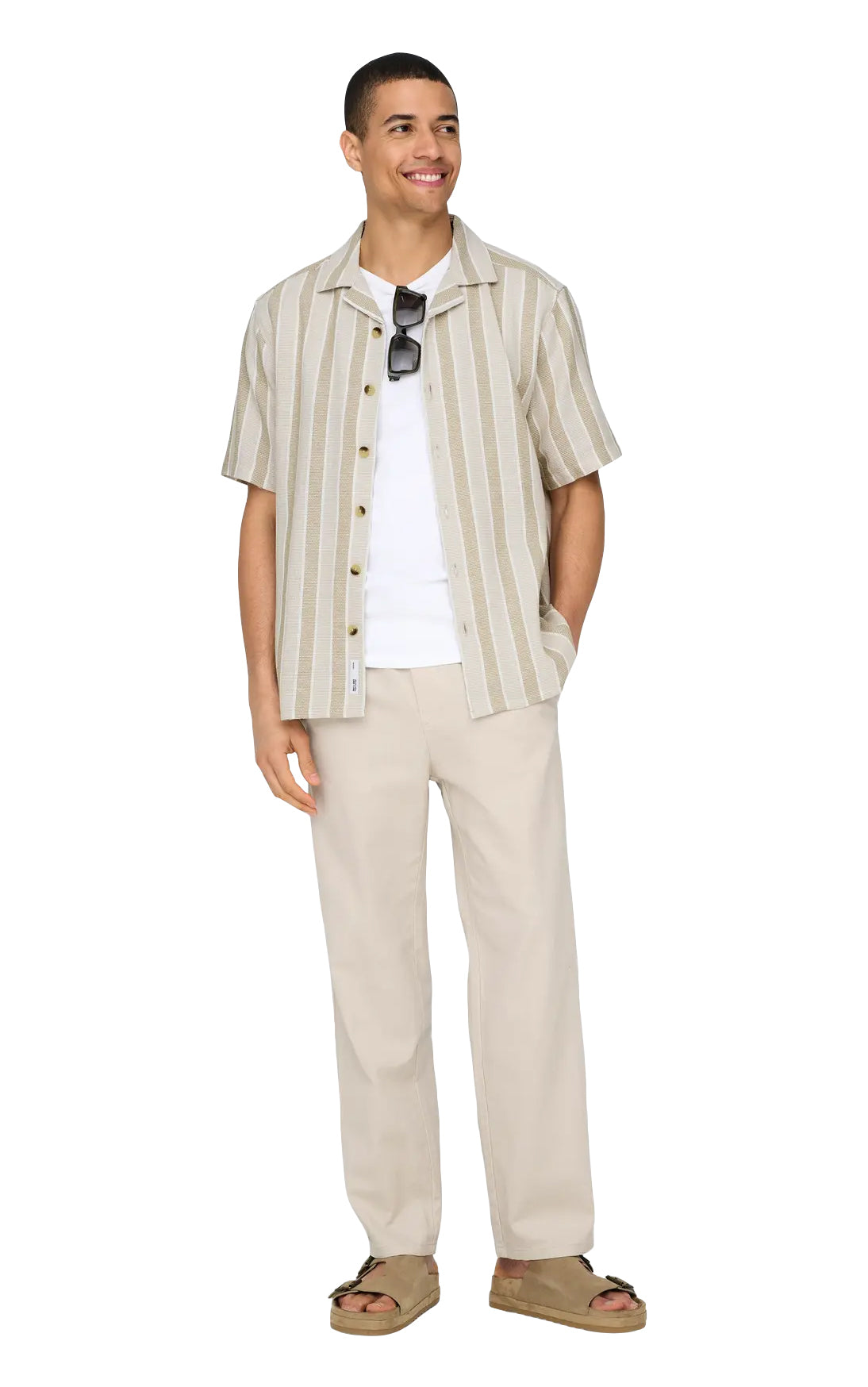 Sinus Loose Linen Pant in Silver Lining