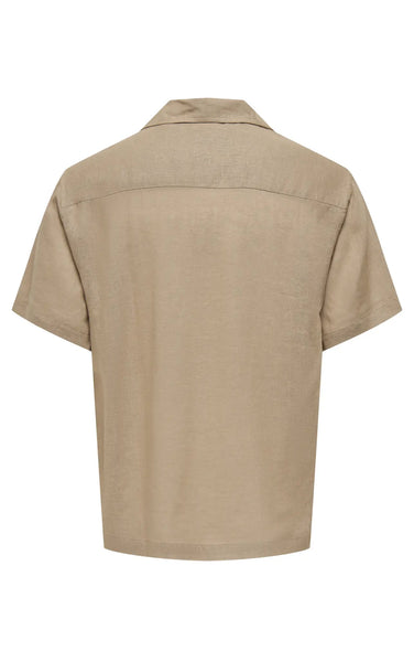Laurence Resort Short Sleeve in Chinchilla Linen