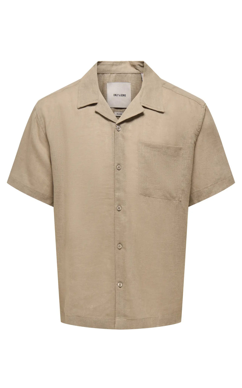 Laurence Resort Short Sleeve in Chinchilla Linen
