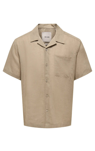 Laurence Resort Short Sleeve in Chinchilla Linen