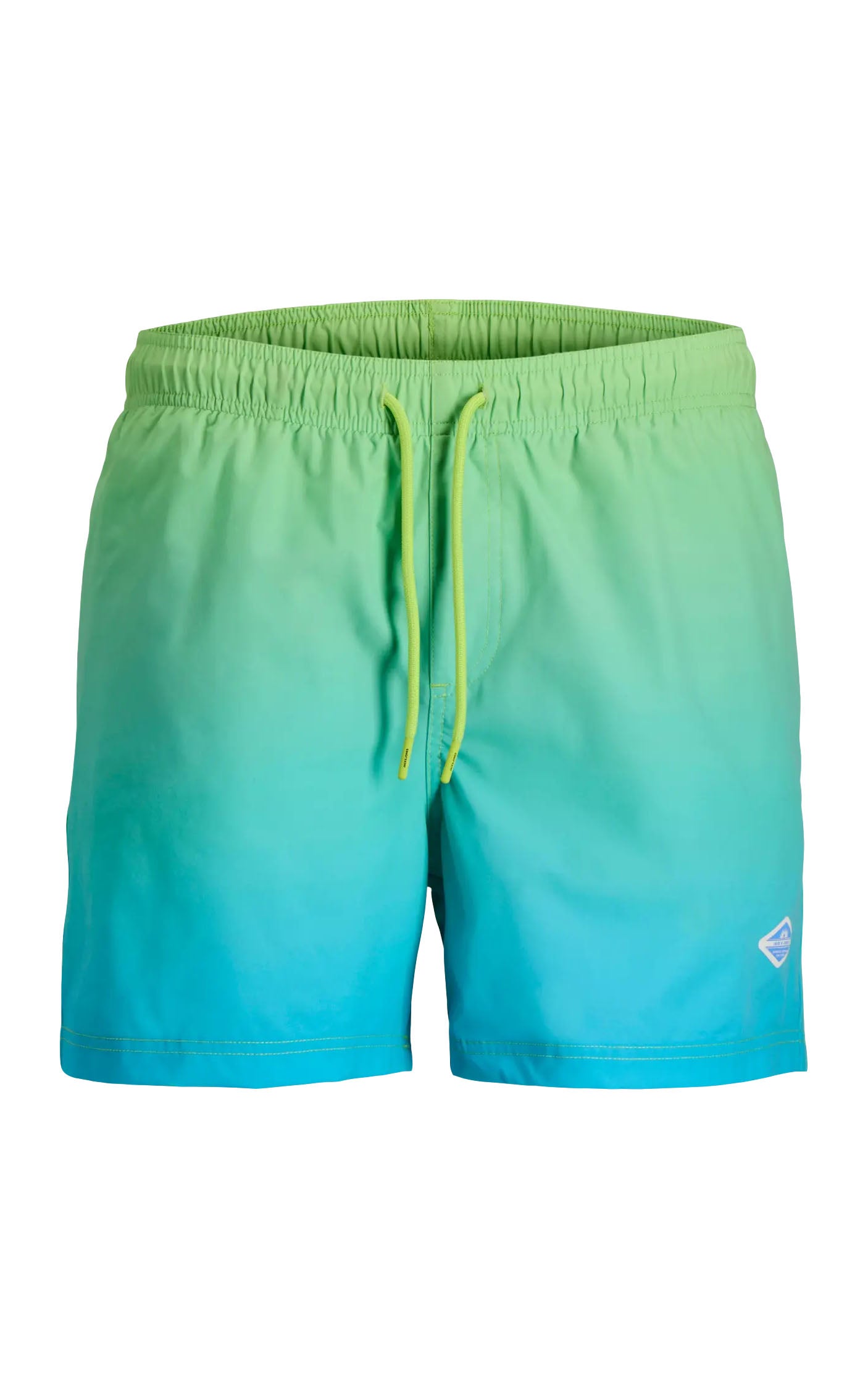 Maui Horizon Dip Dye Swim Trunk in Lime Green