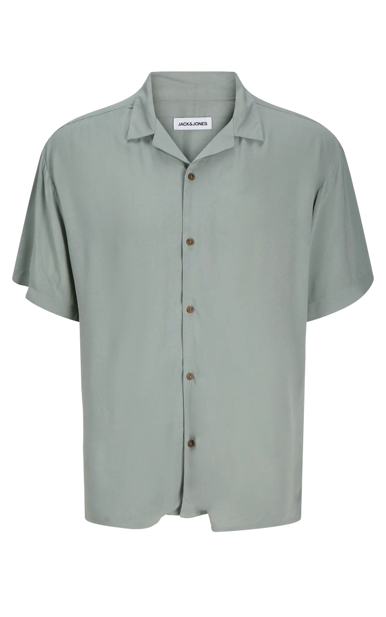Jeff Solid Resort Shirt in Iceberg Green