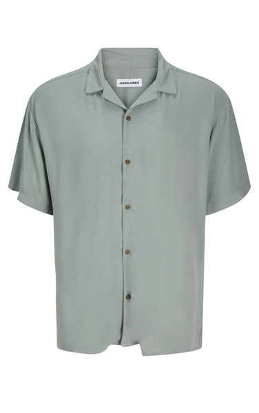 Jeff Solid Resort Shirt in Iceberg Green
