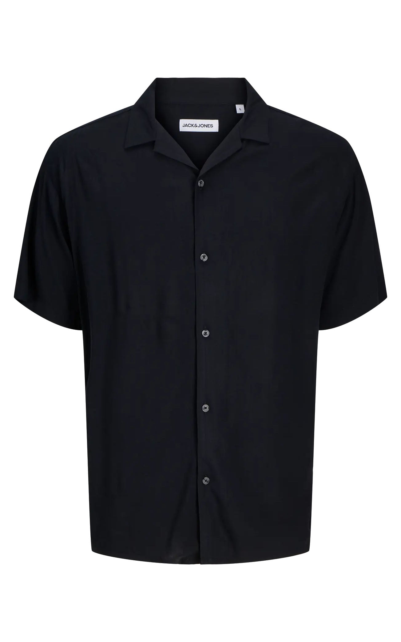 Jeff Solid Resort Shirt in Black