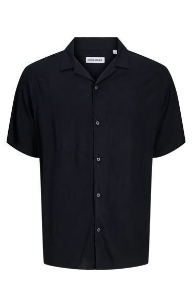 Jeff Solid Resort Shirt in Black