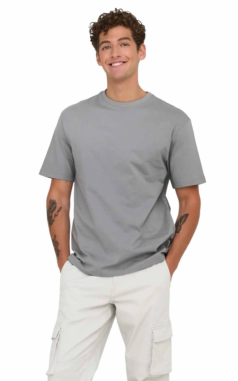 Fred Organic Relaxed Tee in Ultimate Grey