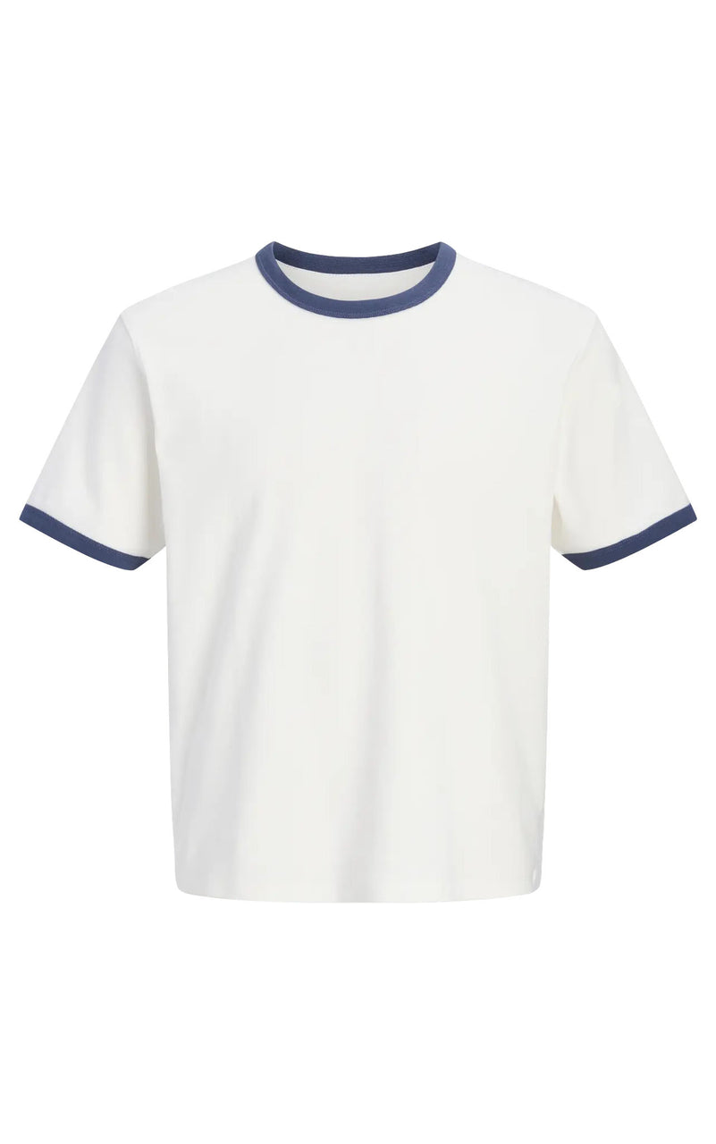 Chamberi Ringer Short Sleeve Tee in Cloud Dancer