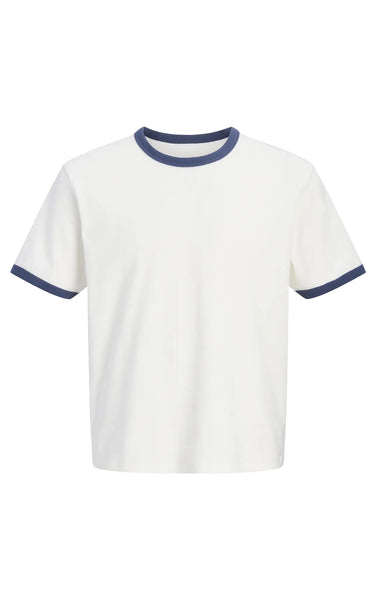 Chamberi Ringer Short Sleeve Tee in Cloud Dancer