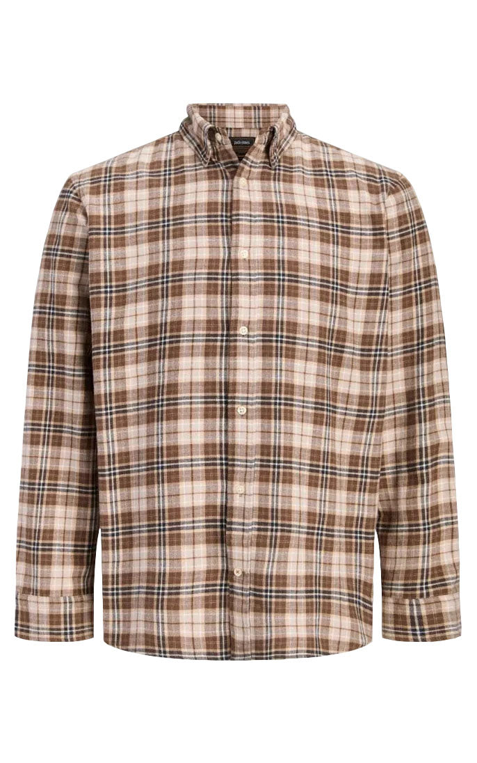 Field Check Long Sleeve Shirt in Cocoa