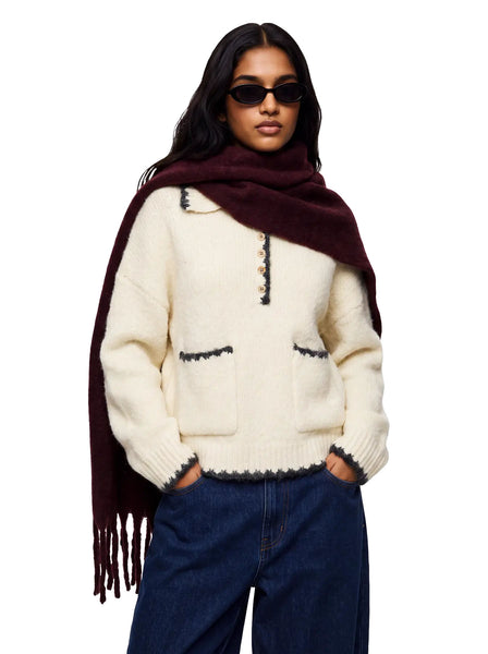 Nikita Long Scarf in Winetasting
