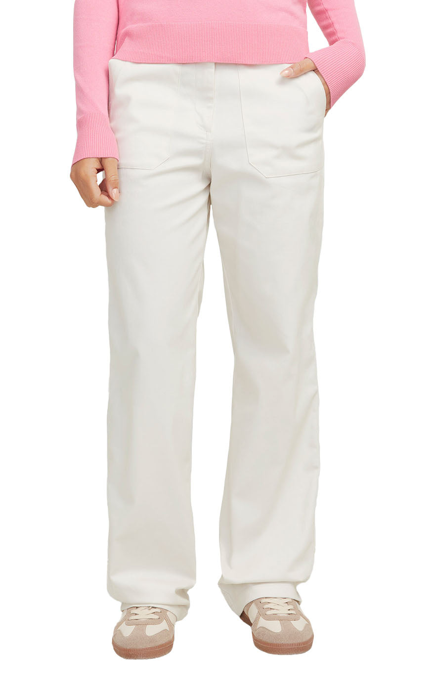 Kendal Worker Mid Waist Pant in White Onyx