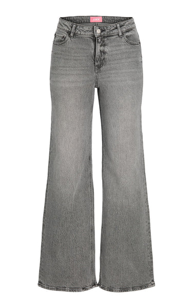 Rome Mid Waist Flare Jeans in Grey