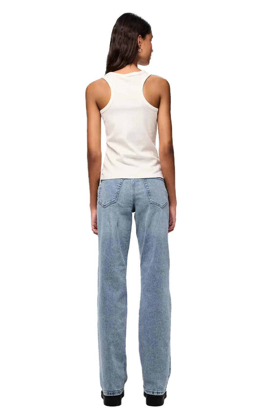 Kelly High Waist Straight Jeans in Light Blue