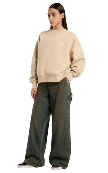 X Loose Denim Carpenter Pants in Green Tone Fade