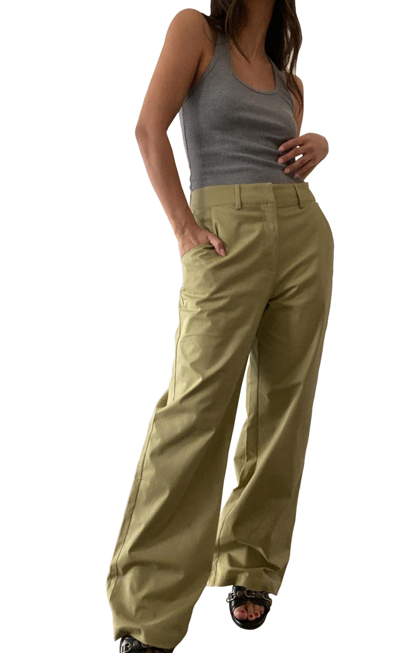 Isobella Wide Leg Pants in Tea