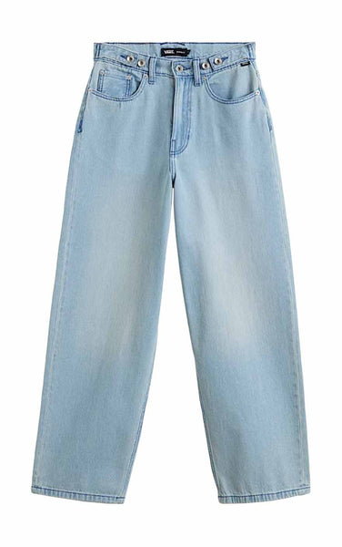 Cinched Check-5 Baggy in Light Stonewash