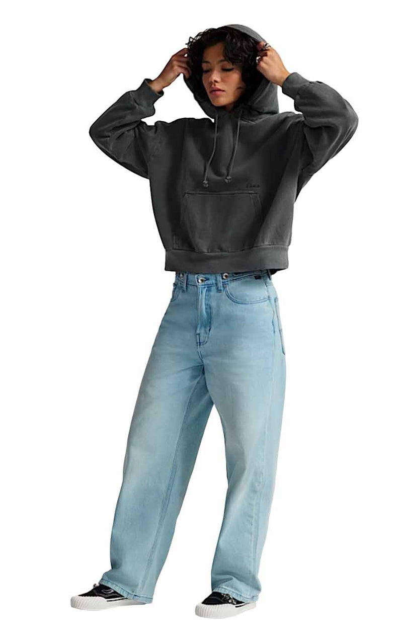 Cinched Check-5 Baggy in Light Stonewash