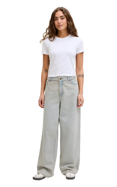 Kyoto Baggy Low Waist Denim in Light Blue Denim