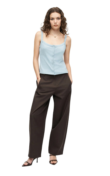 Selma Barrel Pants in Chocolate Torte